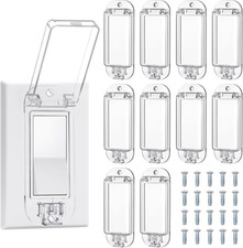 10 Pack Light Switch Guard Cover Baby Child Proof Wall Clear