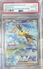Pokémon Zapdos ex #202 Scarlet & Violet 151 Special Illustration Rare PSA 10