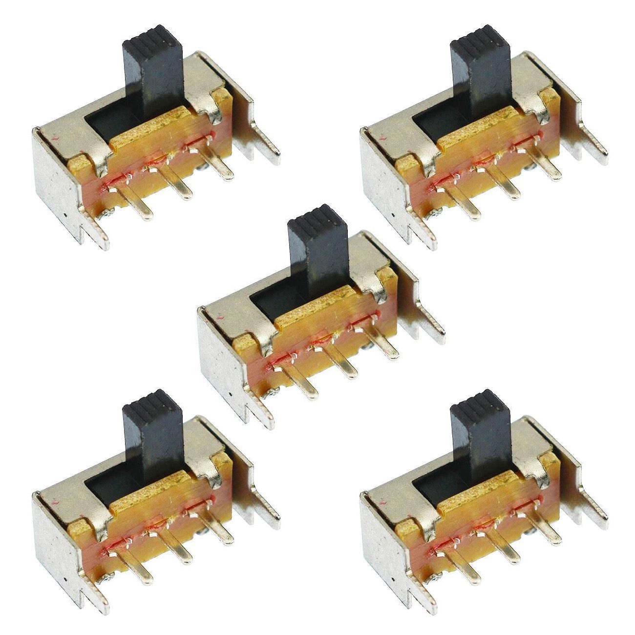 5 x Mini On-On Horizontal PCB Slide Switch SPDT 0.5A 50VDC