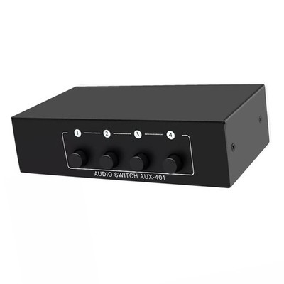 1PCS Stereo Audio Switcher 4 in 1 Out A/B Analog For Versatile Connectivity