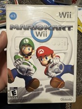 Nintendo Wii MARIO KART with OEM Steering Wheel - Disc, Case, Manual