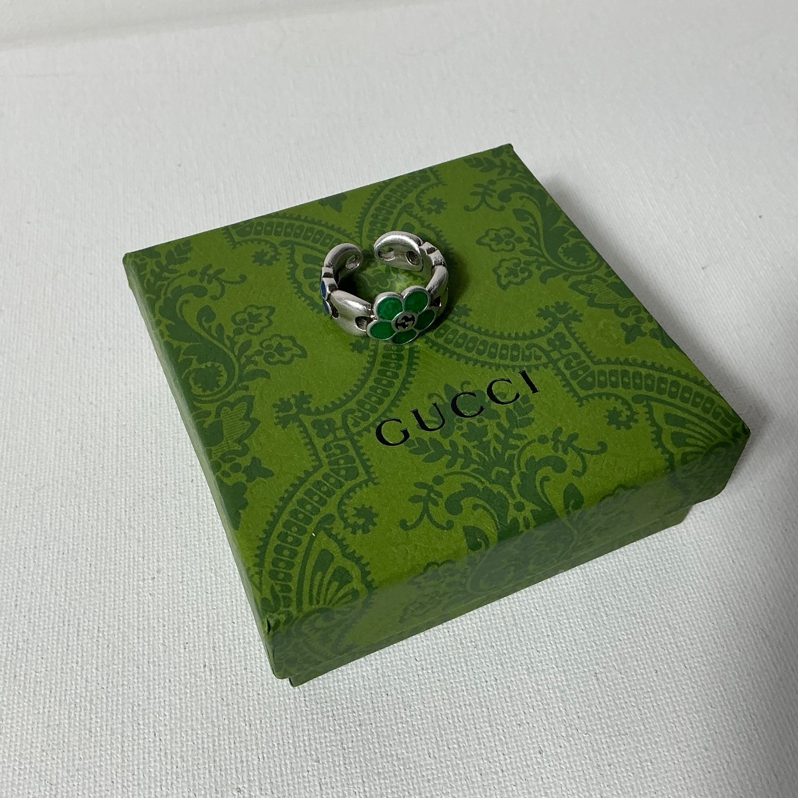 Gucci Silver Adjustable Ring with Box - image 1