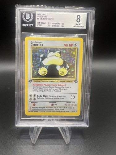 Snorlax (1st Edition) graded BGS 8 for sale on eBay