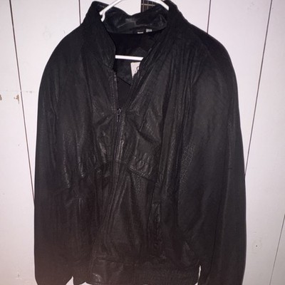 Skins by Tora Men's Black Bomber Jacket Zip Closure Zipper Accent Short Solid
