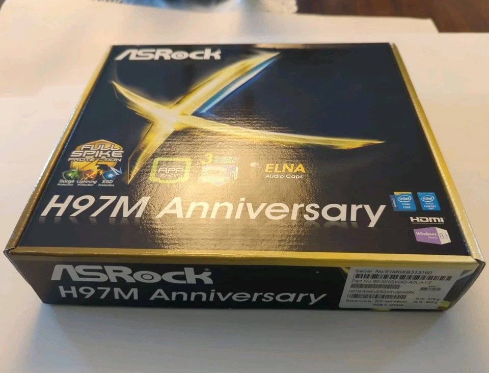 ASRock H97M Anniversary, LGA 1150, Intel (90-MXGW40-A0UAYZ) Motherboard - Image 2 of 4