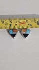 VINTAGE Native American Gemstone Inlay EARRINGS In ZUNI Style ABSOLUTELY... — photo 4