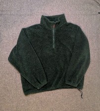 Vintage Cabelas Full Zip Fleece Jacket Men's Size XL Forest Green Sweatshirt