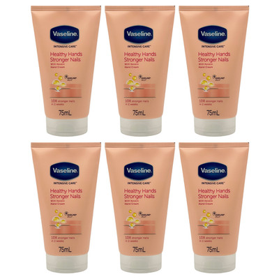 Vaseline Intensive Care Healthy Hands Stronger Nails Handcreme 75ml - 6er Pack