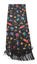 Diane Von Furstenberg DFV Scarf Long Fringe Wrap Perfumes Gifts Rectangle Black