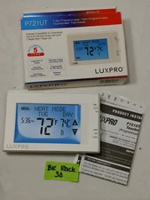 LuxPro Universal 7-Day Touchscreen Programmable or Manual Thermostat P721UT NOS