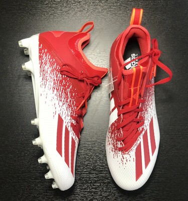 Adidas Adizero Scorch Football Cleats White Power Red FW4085 Men's Size 10.5 NEW | eBay