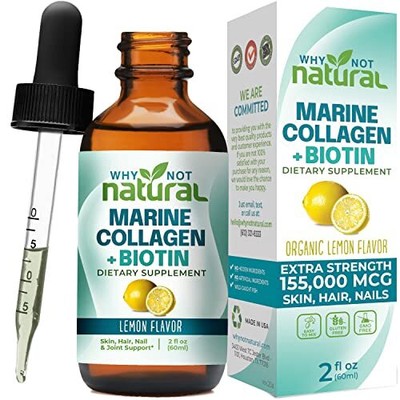 Why Not Natural Liquid Collagen for Women and Men with Biotin - Marine Collag...