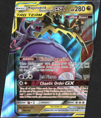 2019 Pokemon Cosmic Eclipse Set Naganadel Guzzlord GX TRAPEZOID