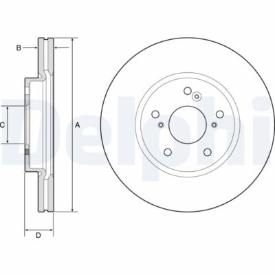 2 x DELPHI BG4785C Bremsscheibe für HONDA,HONDA (DONGFENG),HONDA (GAC)
