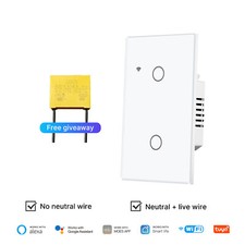 MOES WiFi Smart Wall Light Switch No Neutral/N+L Wirings Timer Alexa Google APP