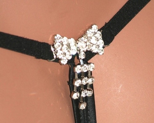 FOLIES by RENAUD STRING BIJOU PAPILLON DOS STRASS - Picture 2 of 3