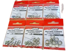 VMC Stainless Steel X-Strong Split Rings 3561 Replacement For Lures - All Sizes 
