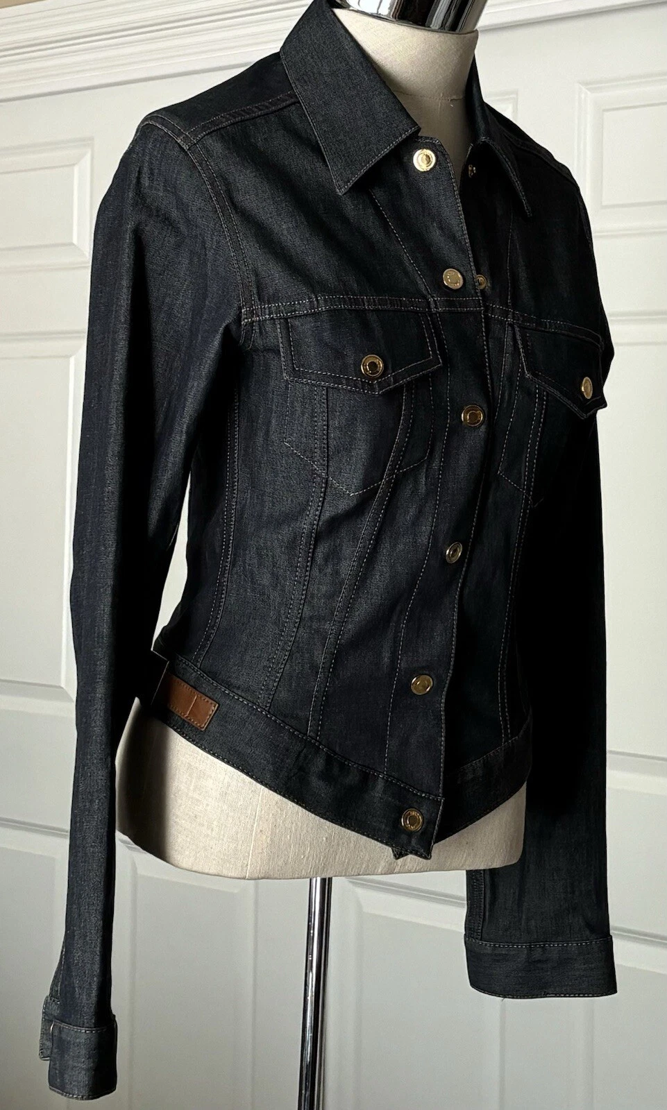 Giacca denim Gucci Zamasport blu scuro taglia IT 38 OTTIMA