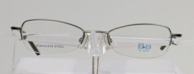 BlueBay by Safilo B&B 471 Brille Brillengestell Grün Halbrand Händler NEU
