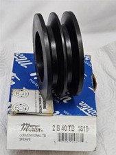 Martin 2 B 40 TB, Bushing Bore V-Belt Pulley, 2 Groove, 4 in Dia, 1610 Series