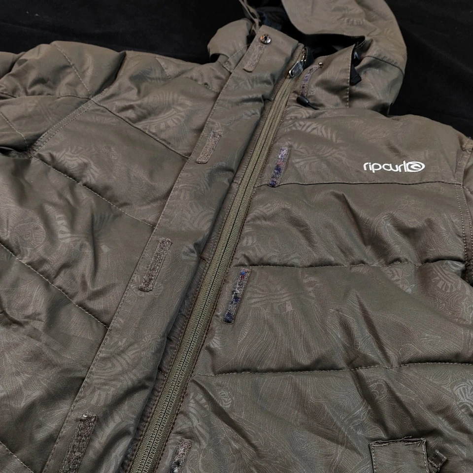 Chaqueta acolchada Rip Curl para mujer mediana caqui cremallera completa sóli... - Imagen 2 de 4