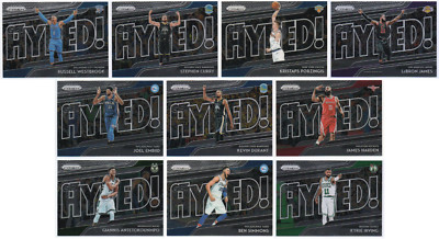 2018-19 Panini Prizm Get Hyped! 10 Cards Complete Set LeBron James Curry Giannis