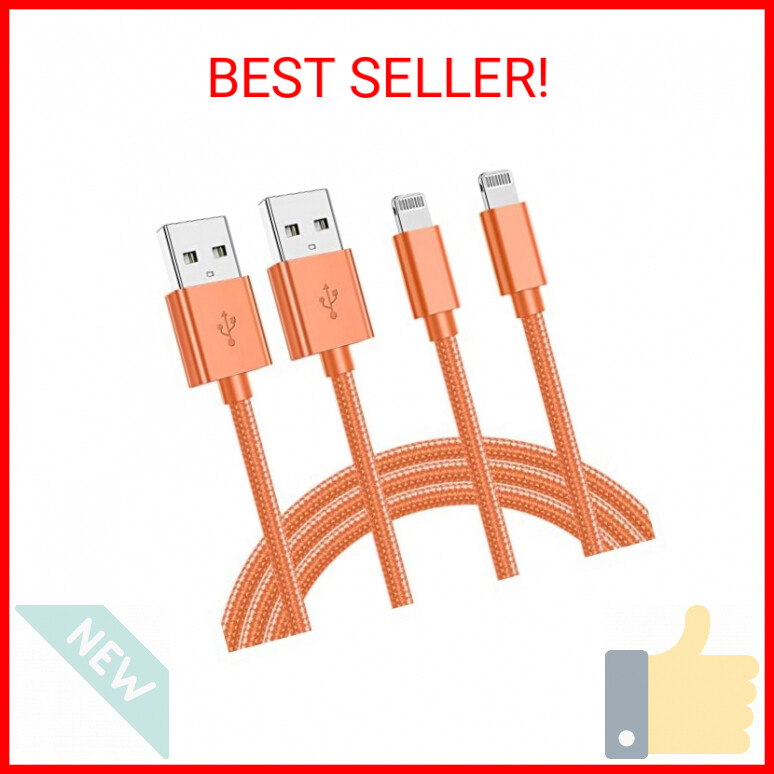 iPhone Charger Cable 2Pack 10FT MFi Certified Lightning Cable Nylon Braided High-image