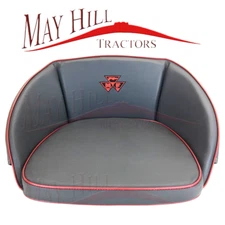 Massey Ferguson Tractor One Piece Seat Cushion Embroided MF Triangle