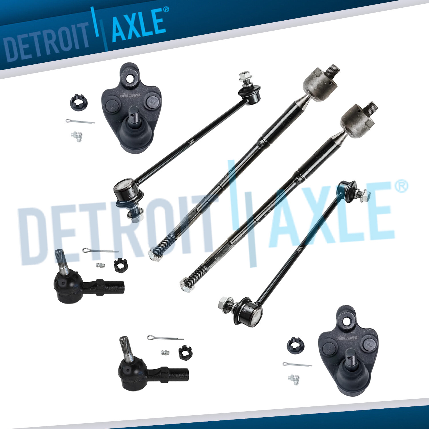 Inner Outer Tierod Sway Bars Ball Joints for 20032008 Pontiac Vibe