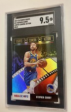Stephen Curry - 2019/20 Hoops - Lights Camera Action - Holo SGC 9.5