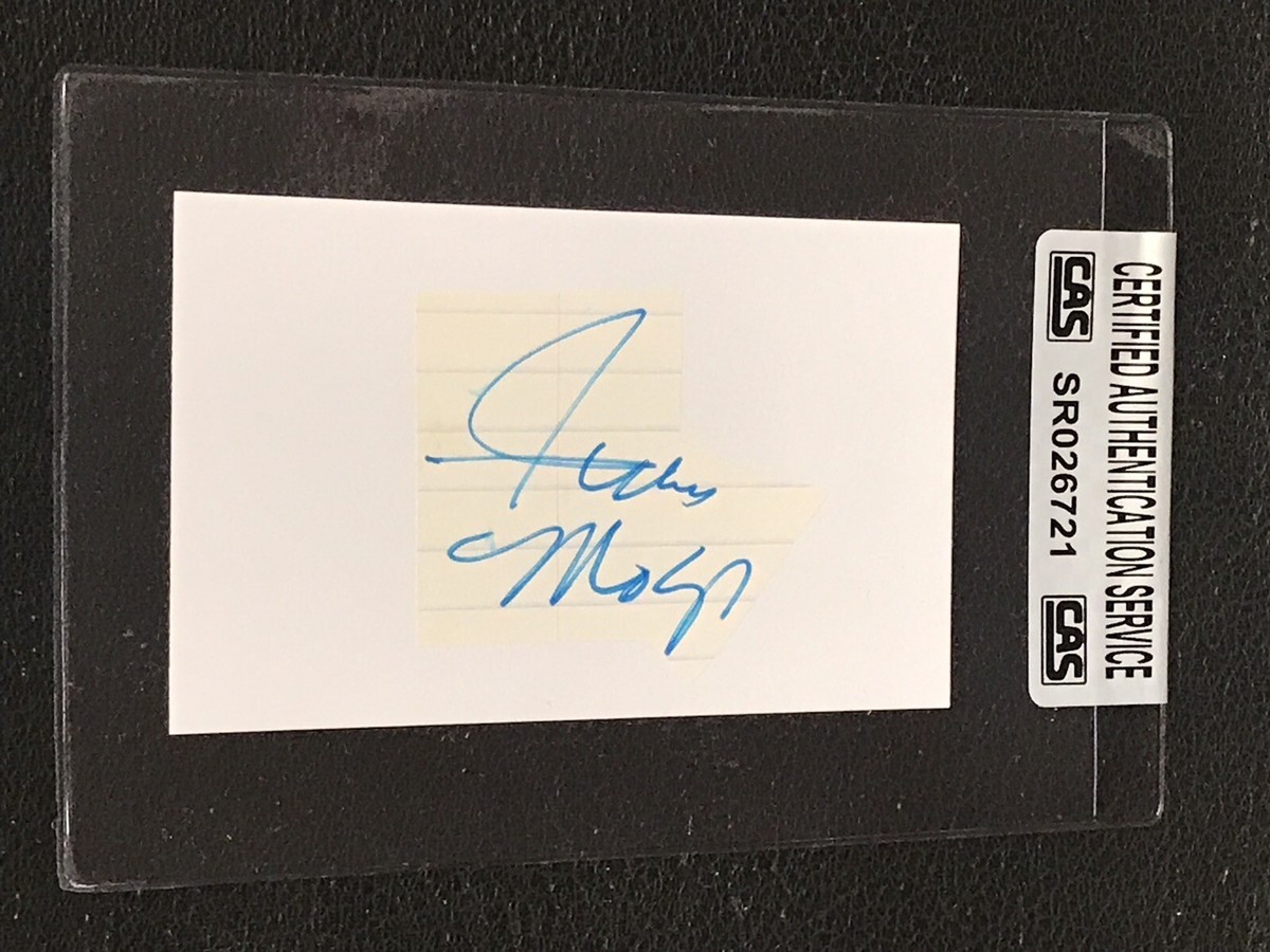HOF WILLIE MAYS SIGNED AUTOGRAPHED CUT SIGNATURE INDEX CARD CAS