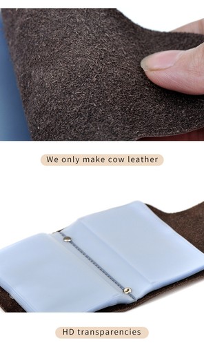 Leather Credit Card Holder Women 26 Slot Unisex Bank Card Case Blue Purple Black - Picture 19 of 32
