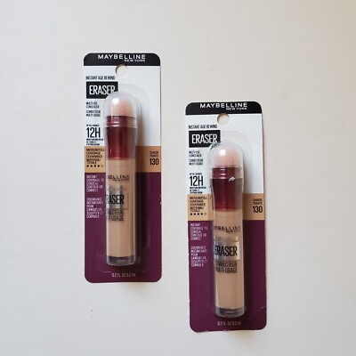 Maybelline Instant Age Rewind Eraser Dark Circles Concealer 130 Medium Lot of 2
