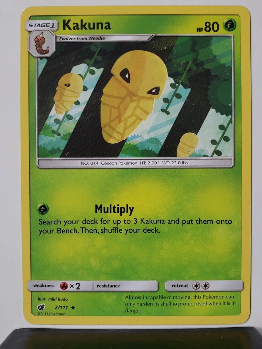 Kakuna 2/111 - NM - Crimson Invasion Sun Moon Pokemon Card - Miki