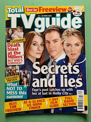 TOTAL TV GUIDE 14-June-2008 PATSY KENSIT Brady Bunch Rich Hall Lindsey Coulson