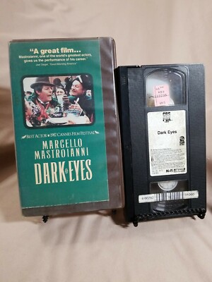 Nikita Mikhalkov's DARK EYES 1987 Marcello Mastroianni CBS Fox Video RARE VHS