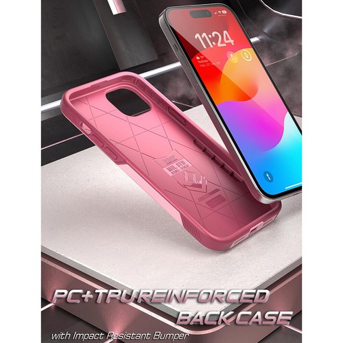 Poetic Neon Series MagPro Case for iPhone 15 Plus ShockProof Cover Pink - Picture 6 of 6