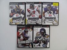 Lot of 5 PlayStation 2 PS2 Football Games Madden, NFL GameDay, NFL 2K2