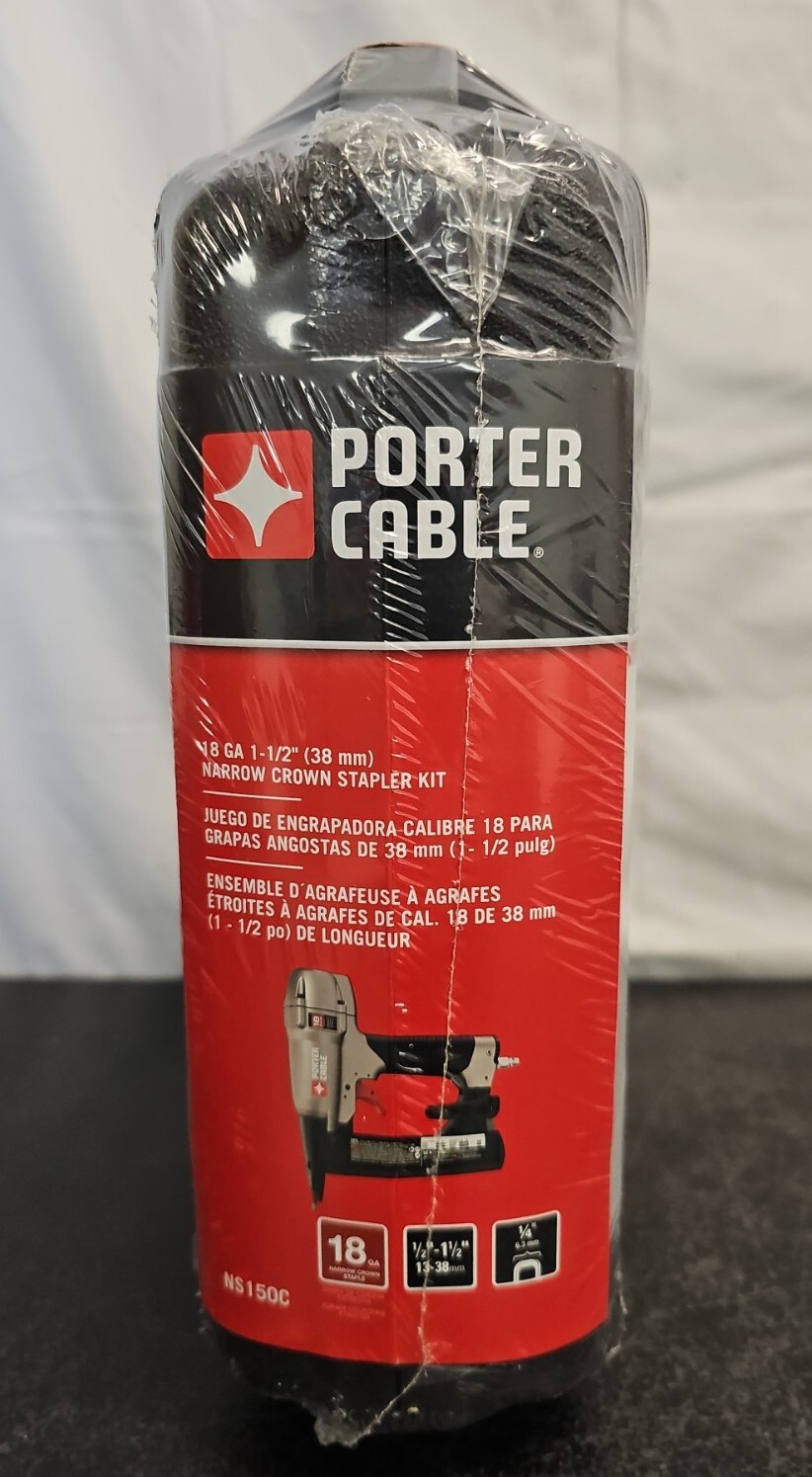 PORTER-CABLE NS150C 1-1/2-Inch 18GA Narrow Crown Stapler Kit! 