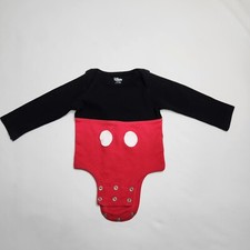 Disney Store Mickey Mouse One Piece Bodysuit Size 6-12 Months Organic Cotton B4