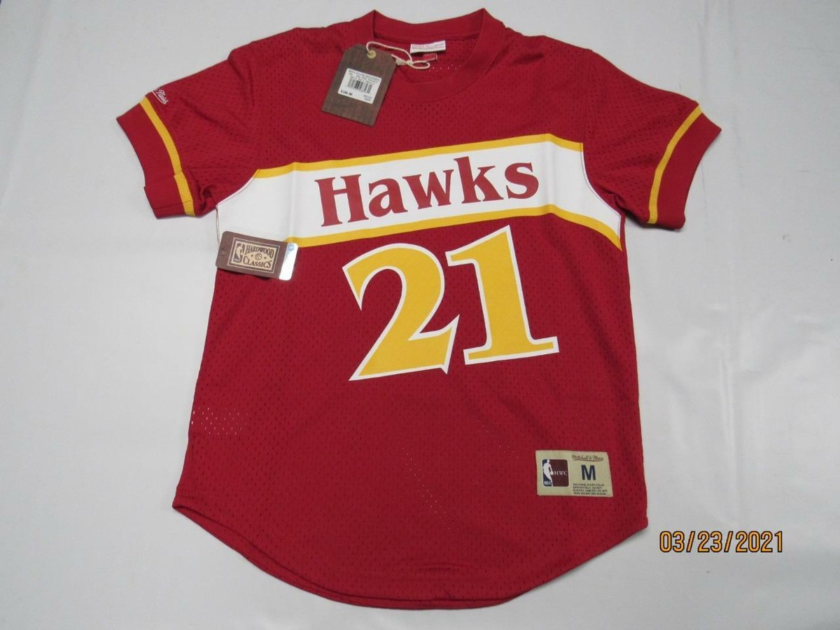 New Dominique Wilkins #21 Hawks Mens M-L-XL-2XL-3XL Mitchell