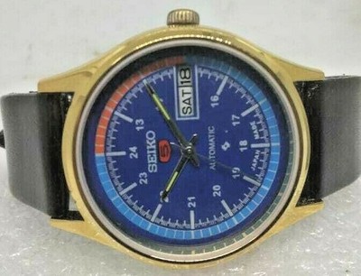 seiko 5 blue gold