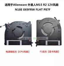 Dell Alienware M15 R2 N18E 0X9FRW FLHT P87F CPU/GPU Cooling Fan 12V