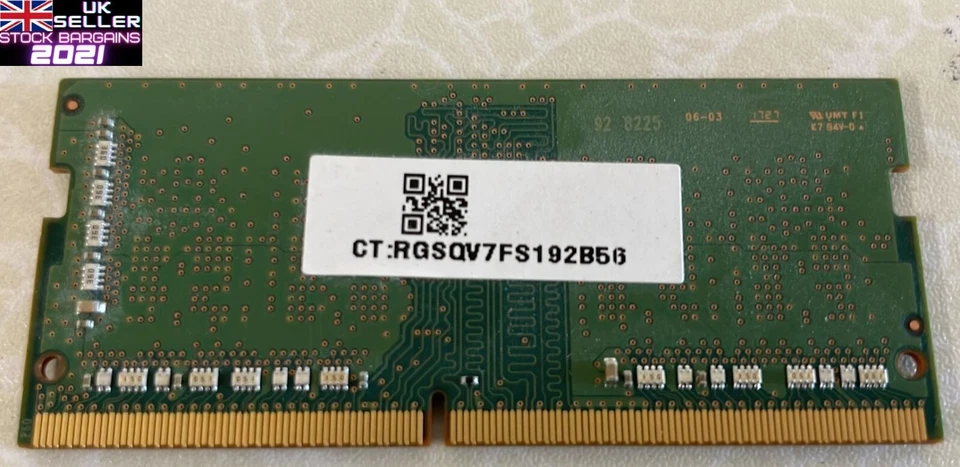 Samsung 4 GB 2400 MHz DDR4, 260-Pin SO-DIMM DDR4 Memory Module (K180) - Image 3 of 3