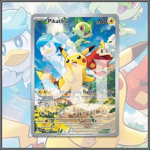 Pokémon TCG Scarlet & Violet Promo Cards PIKACHU 027 SVP⚡ IN STOCK