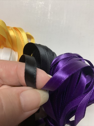 Halloween 50 Yards 1/4 Inch Satin Ribbon Lot 5 Colors Scrapbooking-sewing-50 Yds - Picture 4 of 7