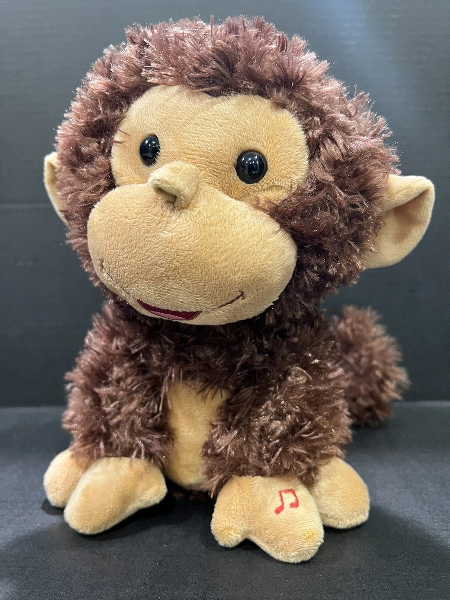 Cuddle Barn Crackin Up Coco Monkey Animated Musical Plush Toy 10 Super Soft