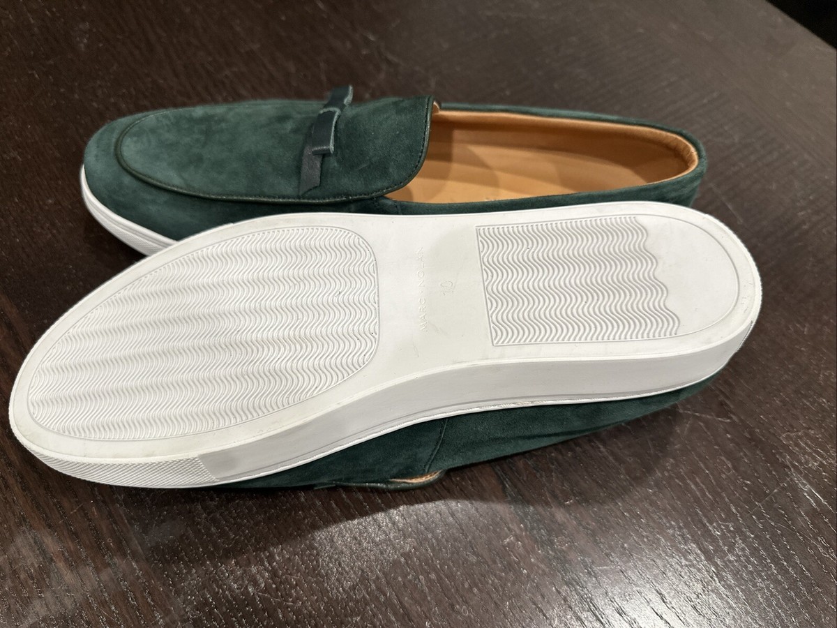 Marc Nolan Odell Green Suede Belgian Loafers Size 9 Shoes Berwick Belgian Tassel Loafer - Emerald Green Suede – Mehra main image 4