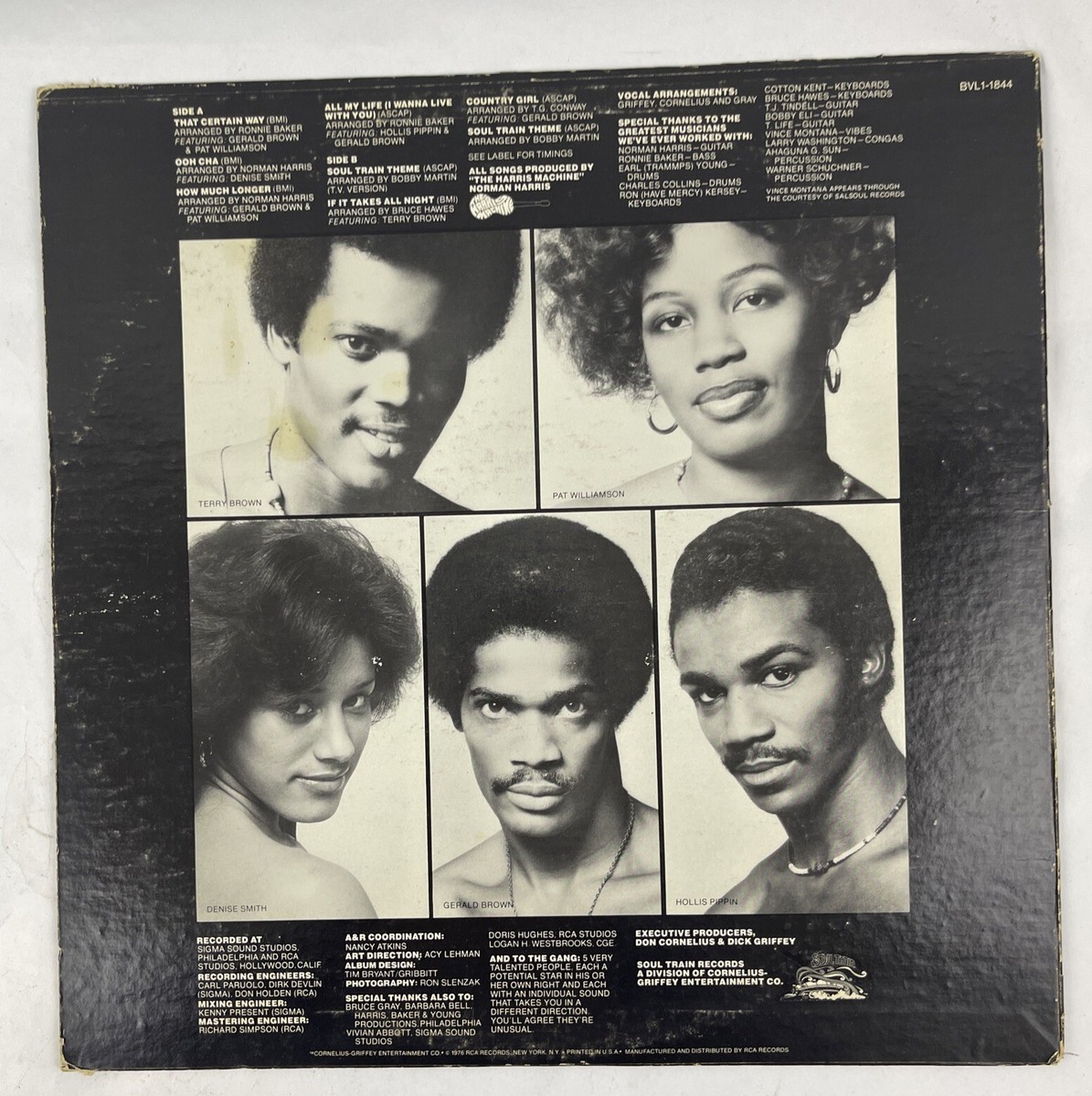 The Soul Train Gang-Vinyl LP Album {1975 RCA RECORDS} BVL