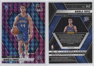 2024-25 Panini Mosaic Rookies Purple Prizm /99 Nikola Topic #242 Rookie RC